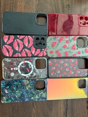 Assorted Phone Cases - Black, Red, Pink, Multicolor IPhone 15 pro max